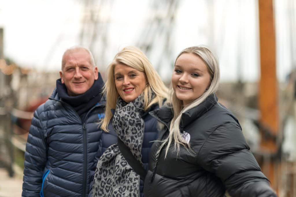 family photoshoot at Charlestown harbour