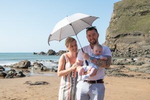 Family beach photo shoot in Bude