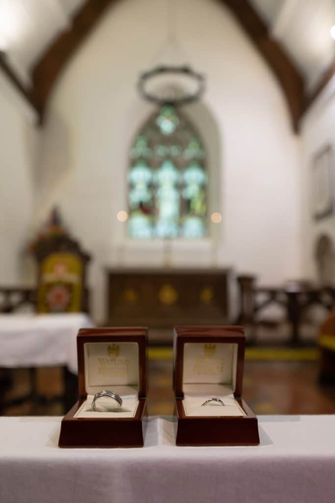 wedding rings in Church