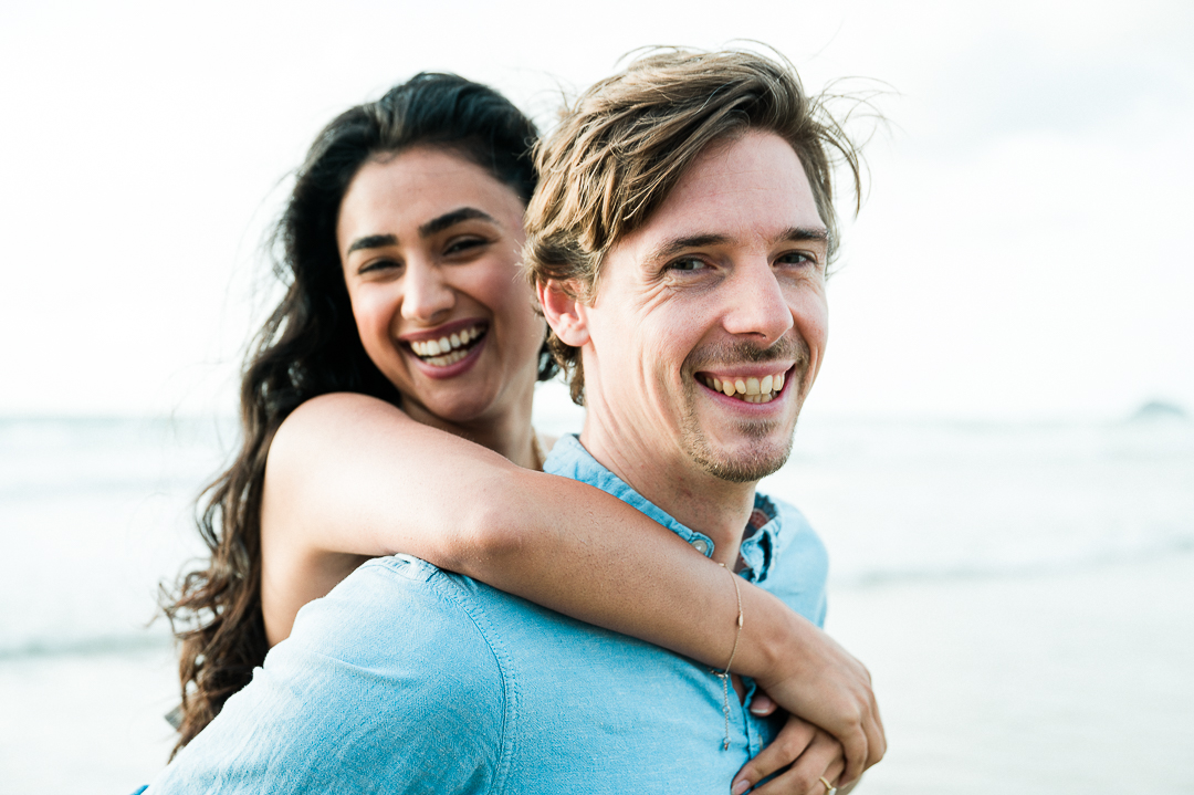Perranporth Beach Engagement Photoshoot