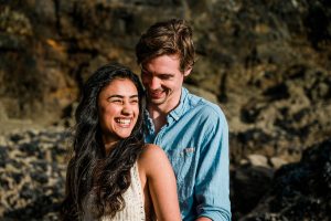 Engagement photoshoot at Perranporth beach